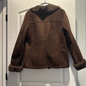 Jones New York Chocolate Faux Fur Jacket